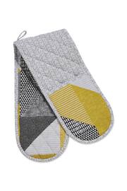 Catherine Lansfield Yellow Larsson Geo Double Oven Glove - Image 2 of 3