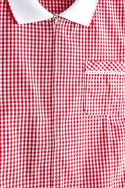 Red Cotton Rich School Gingham Zip Dress (3-14yrs) - Image 6 of 6