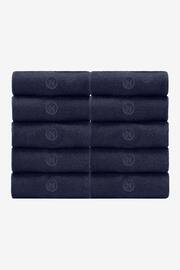 Navy Blue Logo 10 Pack Embroidered Lasting Fresh Socks - Image 2 of 3