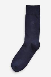 Navy Blue Logo 10 Pack Embroidered Lasting Fresh Socks - Image 3 of 3