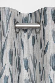 Blue Next Tulip Jacquard Eyelet Lined Curtains - Image 4 of 6