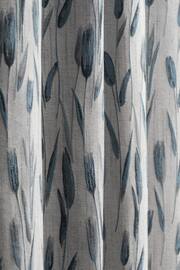 Blue Next Tulip Jacquard Eyelet Lined Curtains - Image 5 of 6