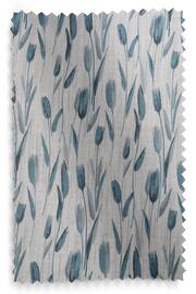 Blue Next Tulip Jacquard Eyelet Lined Curtains - Image 6 of 6