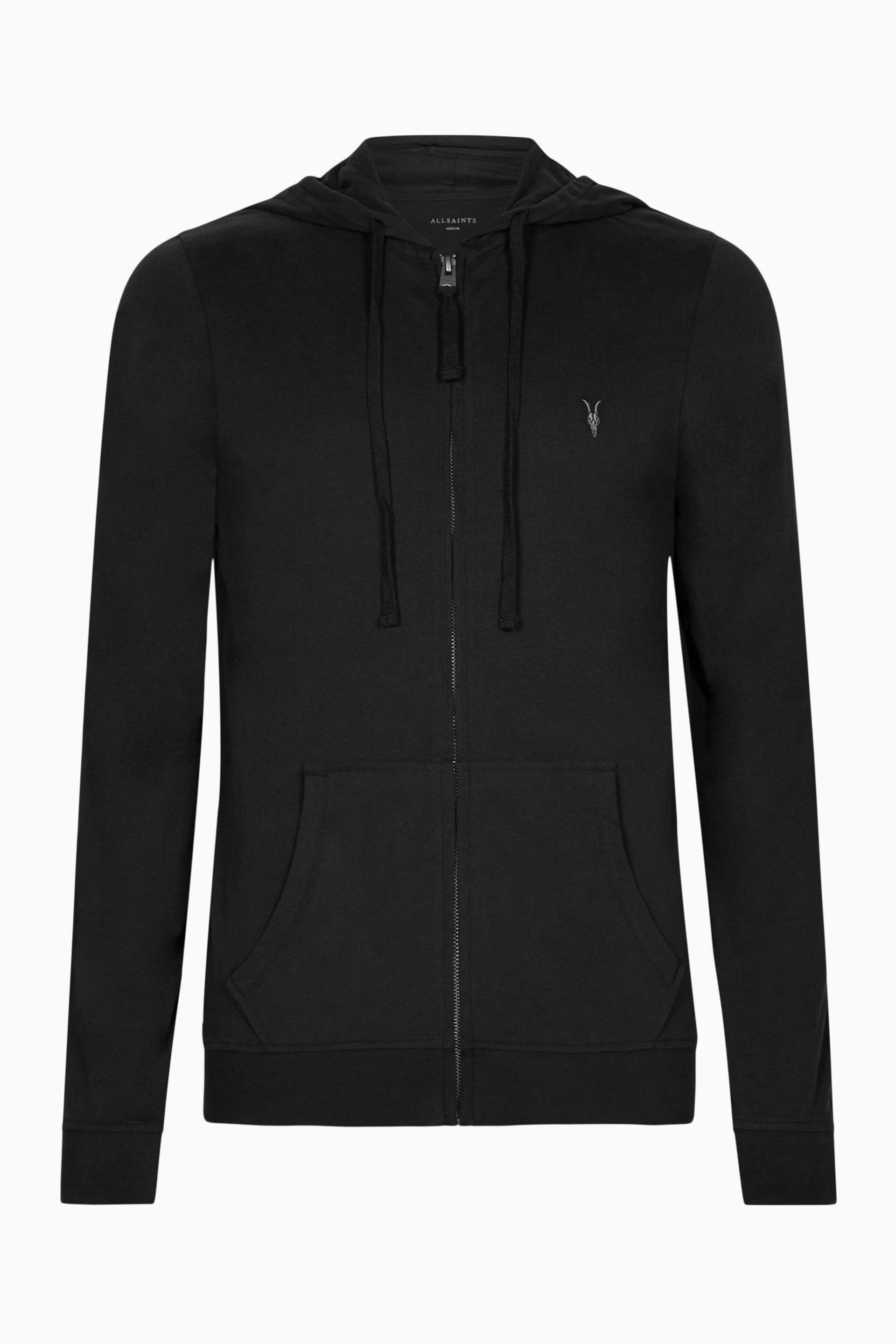 AllSaints Black Brace Hoodie - Image 6 of 6