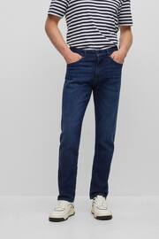 BOSS Navy Blue Maine Straight Fit Stretch Denim Jeans - Image 1 of 5