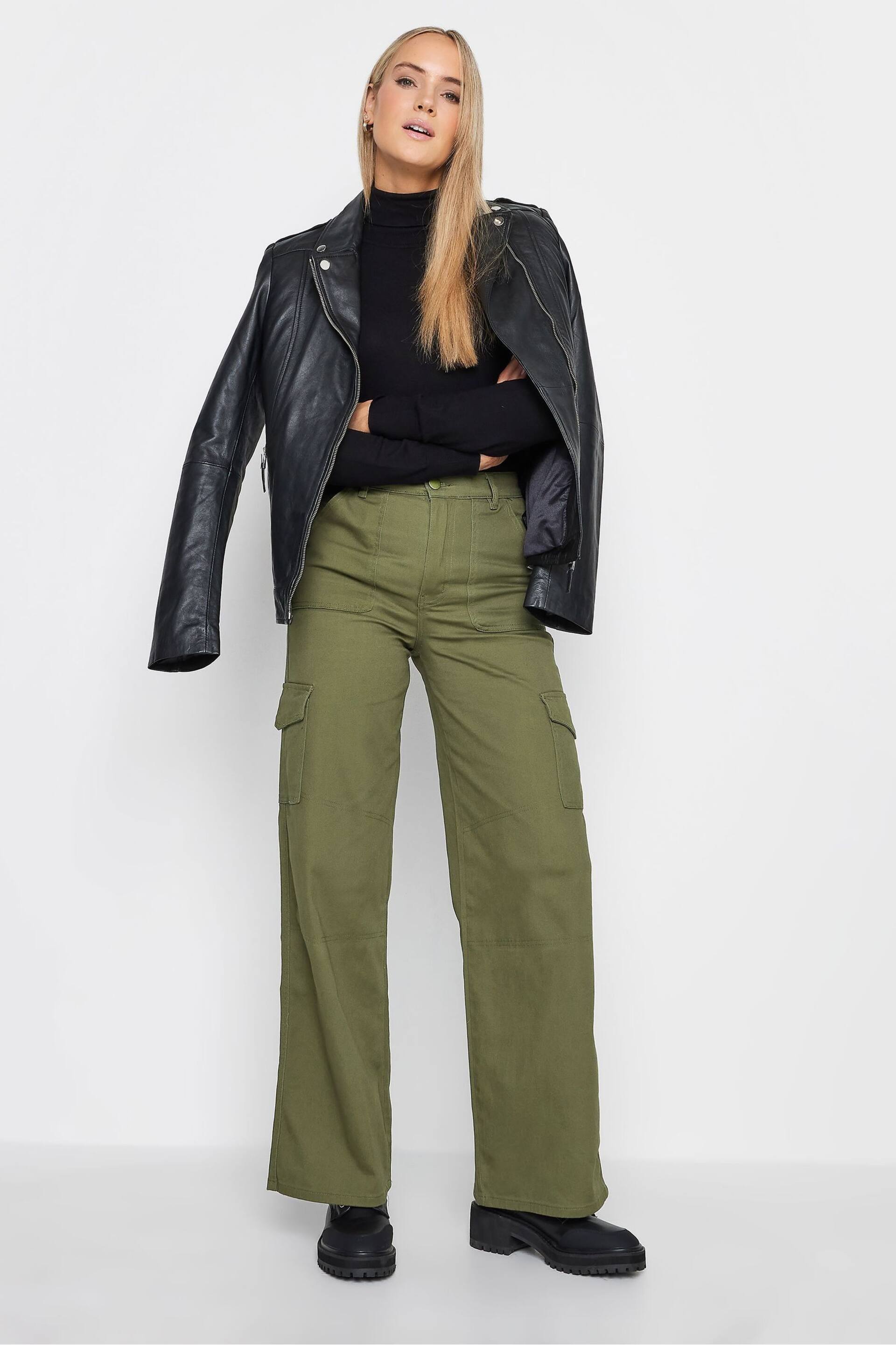 Long Tall Sally Green Loose Utility Trousers - Image 2 of 3