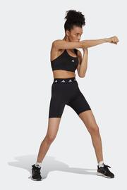 adidas Black Techfit Bike Shorts - Image 1 of 6