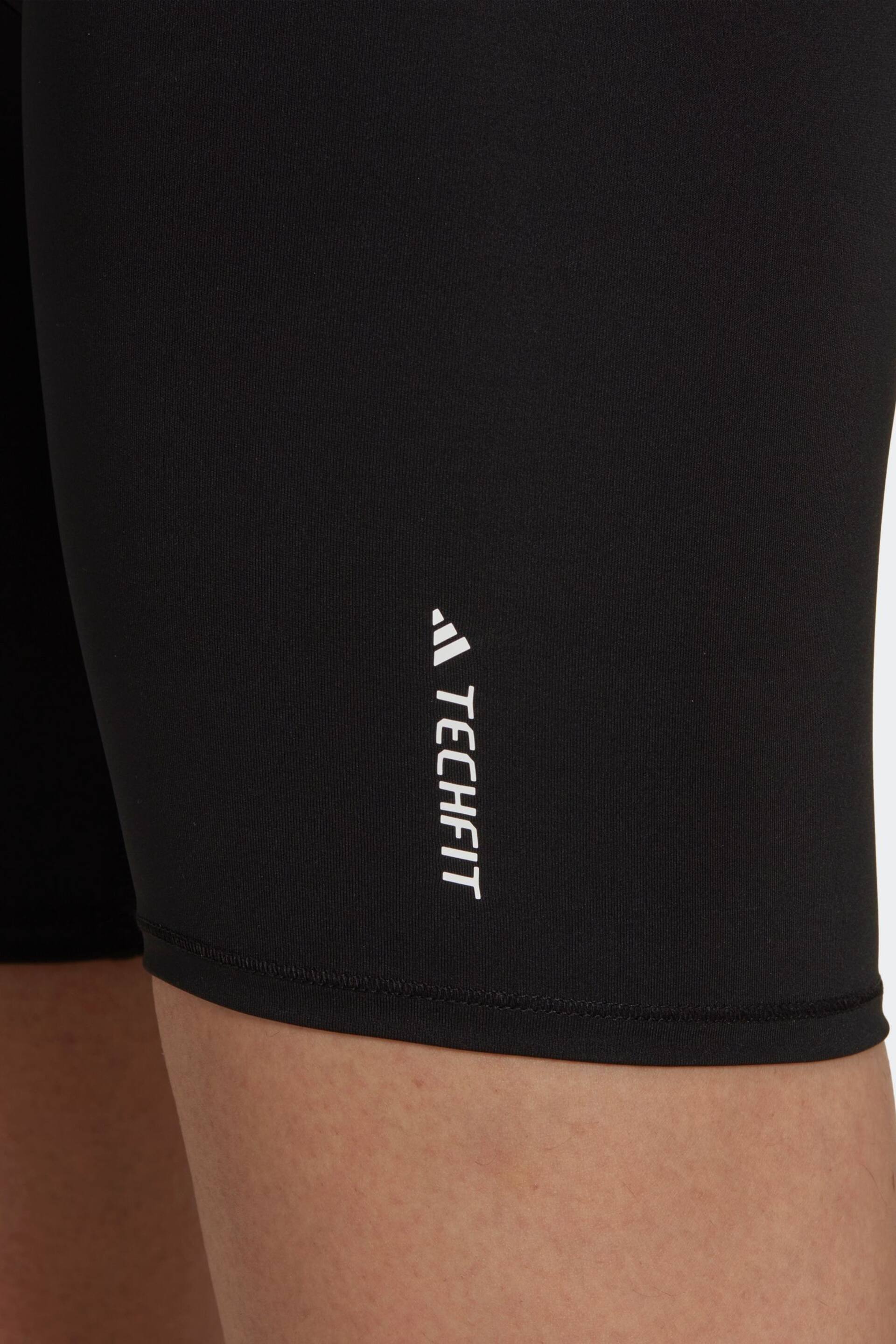 adidas Black Techfit Bike Shorts - Image 5 of 6