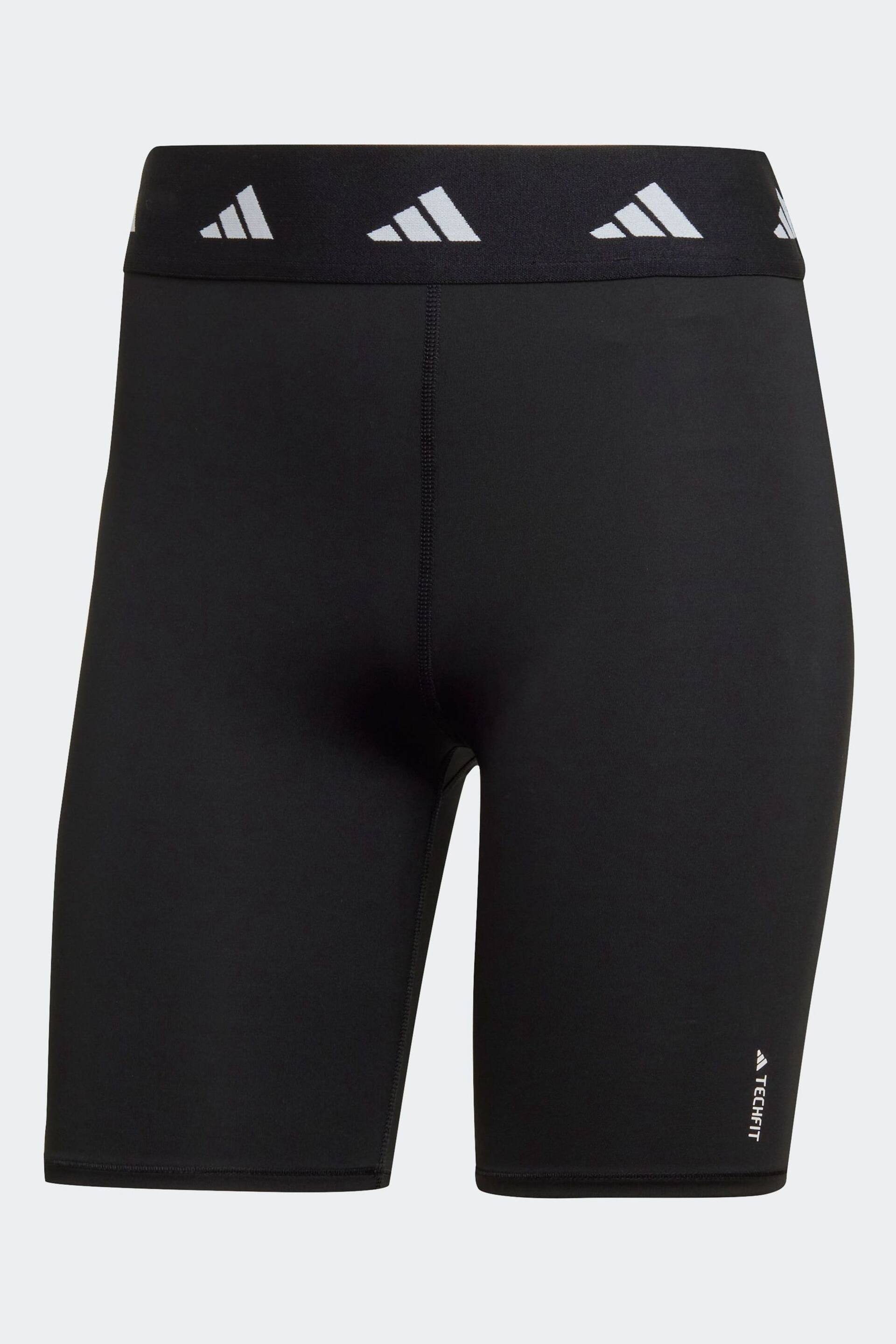 adidas Black Techfit Bike Shorts - Image 6 of 6