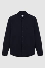 Reiss Navy Greenwich Slim Fit Cotton Oxford Shirt - Image 2 of 8