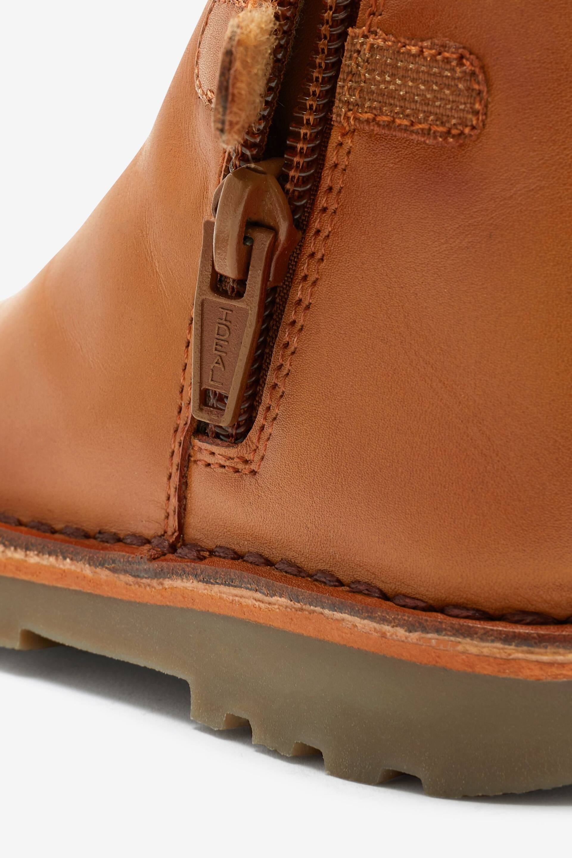 Tan Brown Wide Fit (G) Warm Lined Leather Chelsea Boots - Image 4 of 4