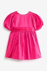 Fuchsia Pink Taffeta Flower Girl Bow Dress (3mths-10yrs) - Image 5 of 7