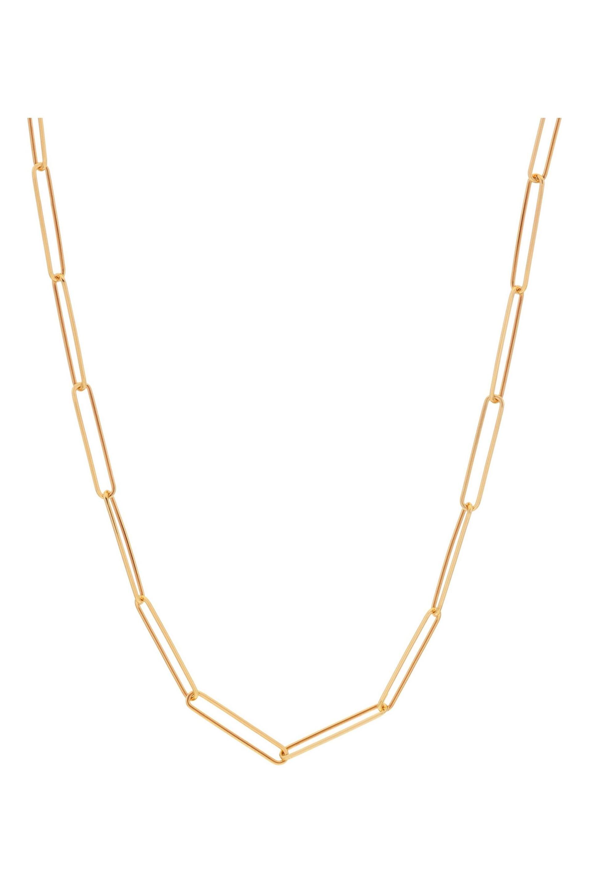 Hot Diamonds Gold Tone Embrace Square Wired 50cm Chain Necklace - Image 2 of 3