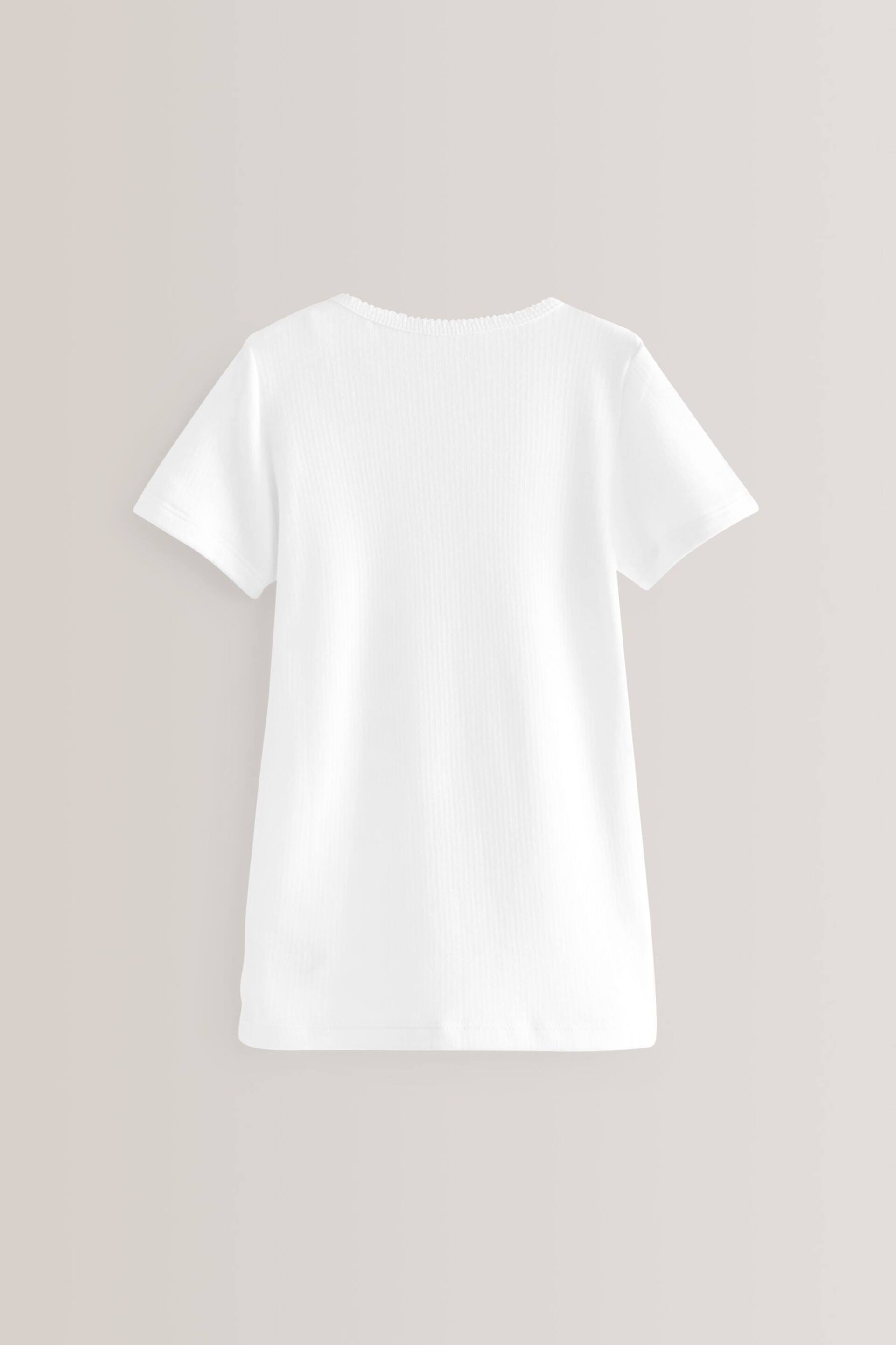 White Thermal 2 Pack Bow Trim T-Shirts (2-16yrs) - Image 3 of 4