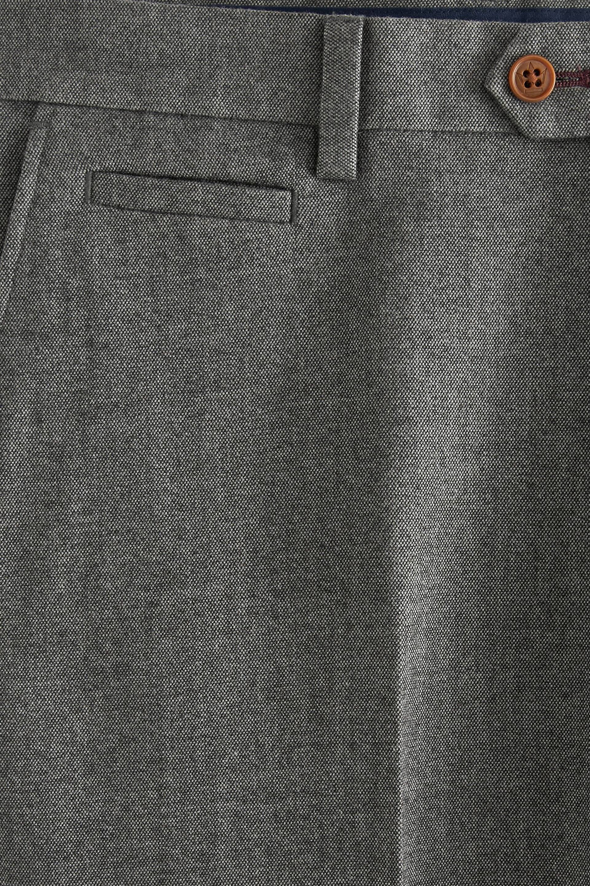 Grey Tailored Trimmed Donegal Fabric Suit: Trousers - Image 7 of 9