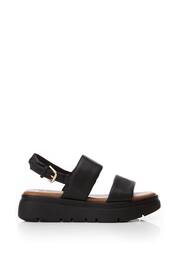 Moda in Pelle Tone Nelly Two Part Flexi Ring Hardware Wedge Sandals - Image 1 of 4