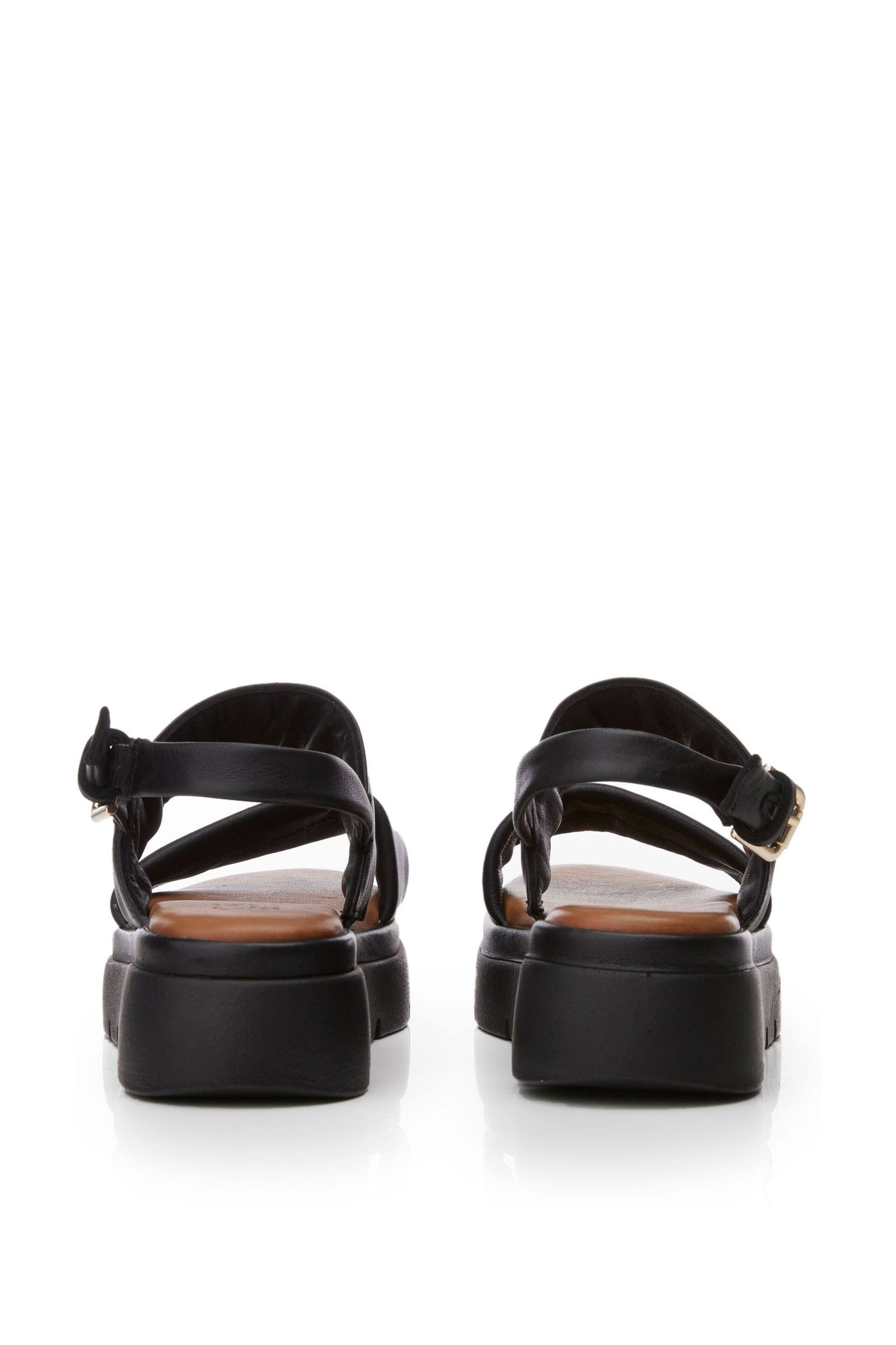 Moda in Pelle Tone Nelly Two Part Flexi Ring Hardware Wedge Sandals - Image 4 of 4