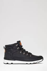 Threadbare Black Contrast Sole Hiker Boots - Image 1 of 4