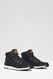 Threadbare Black Contrast Sole Hiker Boots - Image 2 of 4