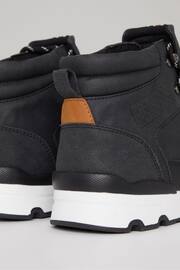 Threadbare Black Contrast Sole Hiker Boots - Image 3 of 4