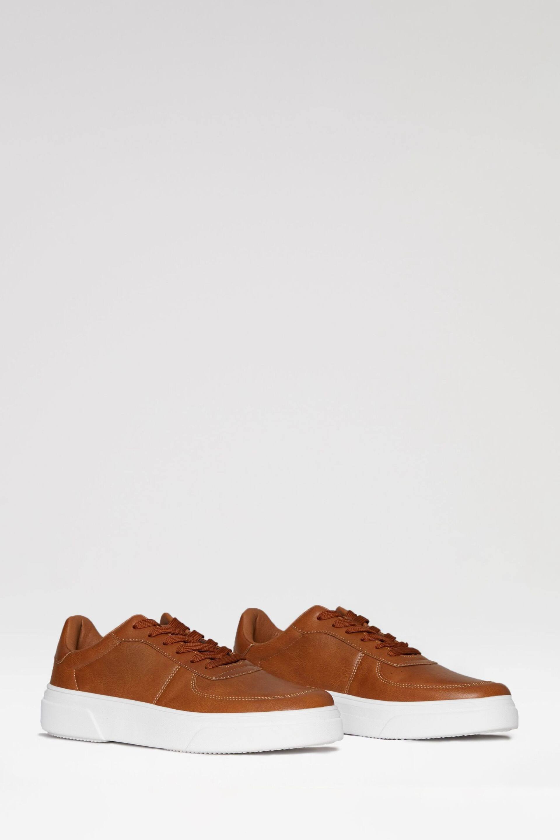 Threadbare Brown Casual Raised Sole Trainers - Image 2 of 4