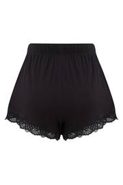 Pour Moi Black Sofa Loves Lace Soft Jersey Shorts - Image 4 of 9