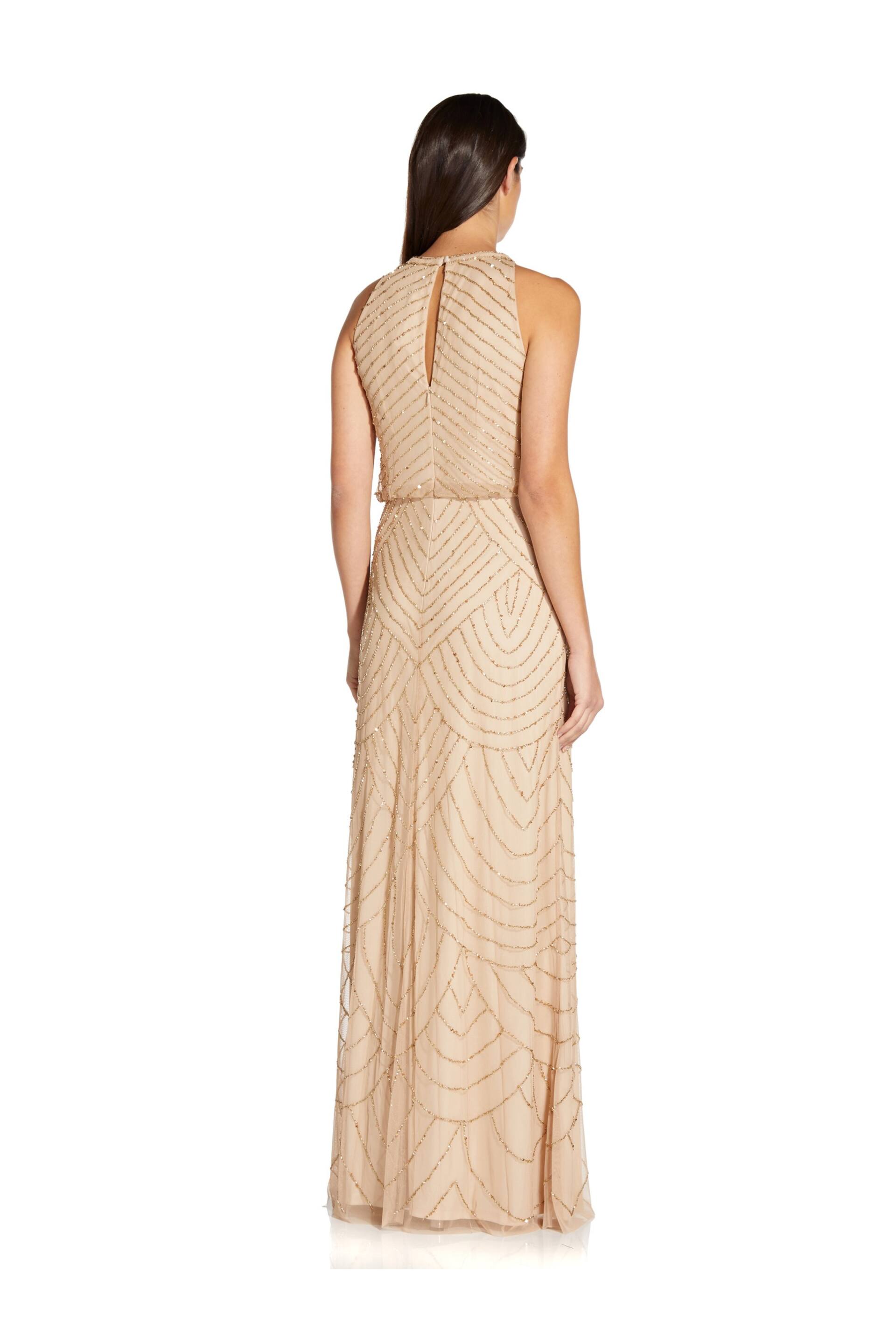 Adrianna Papell Beaded Halter Gown - Image 2 of 6