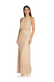 Adrianna Papell Beaded Halter Gown - Image 3 of 6