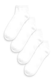 White Cushion Sole Trainer Socks 4 Pack - Image 1 of 2