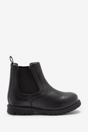 Black Standard Fit (F) Thinsulate™ Warm Lined Leather Chelsea Boots - Image 2 of 10