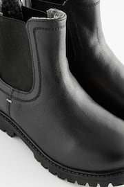 Black Standard Fit (F) Thinsulate™ Warm Lined Leather Chelsea Boots - Image 8 of 10