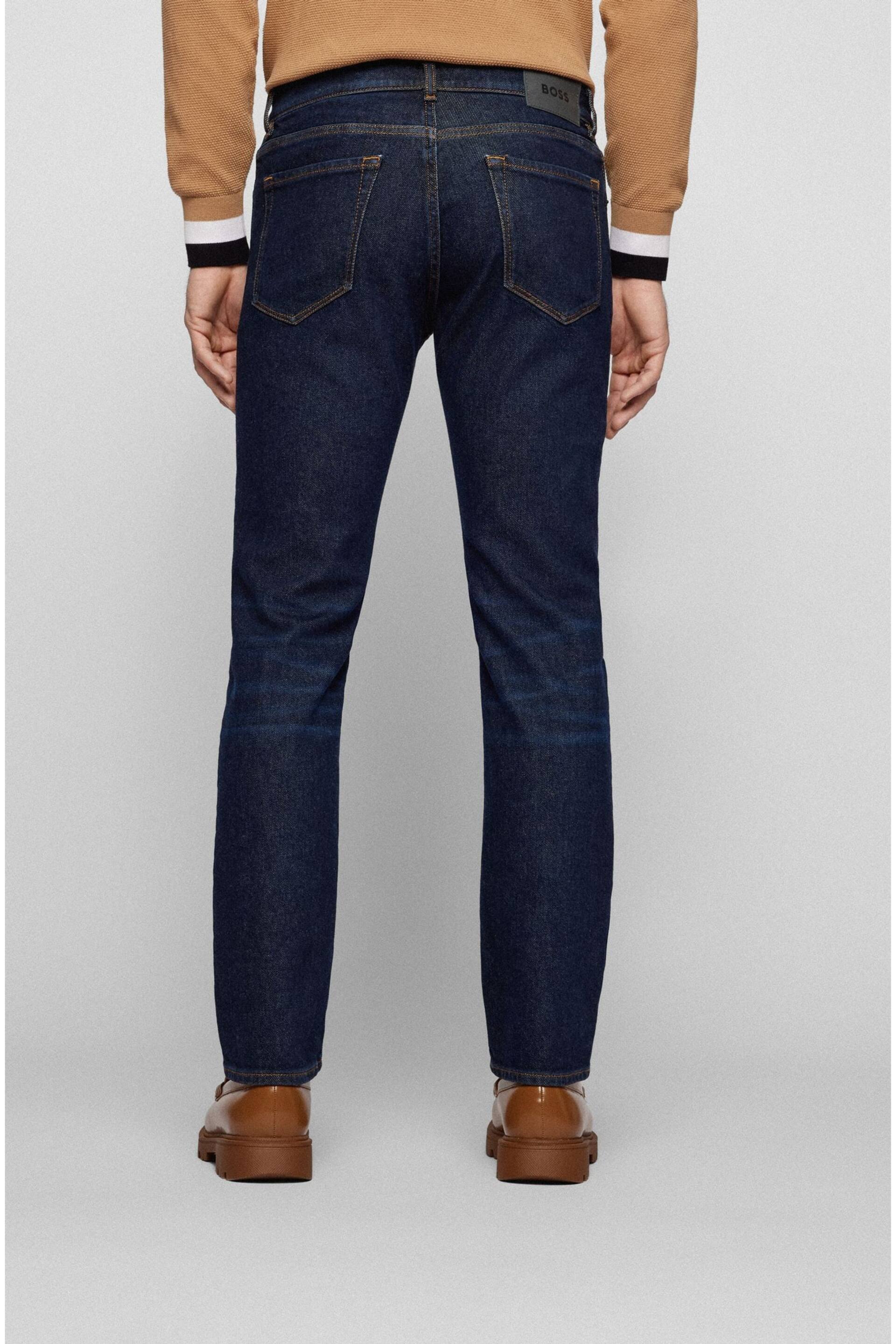 BOSS Dark Indigo Wash Maine Straight Fit Stretch Denim Jeans - Image 2 of 4