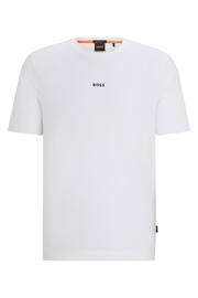 BOSS White Relaxed Fit Central Logo T-Shirt - Image 5 of 5