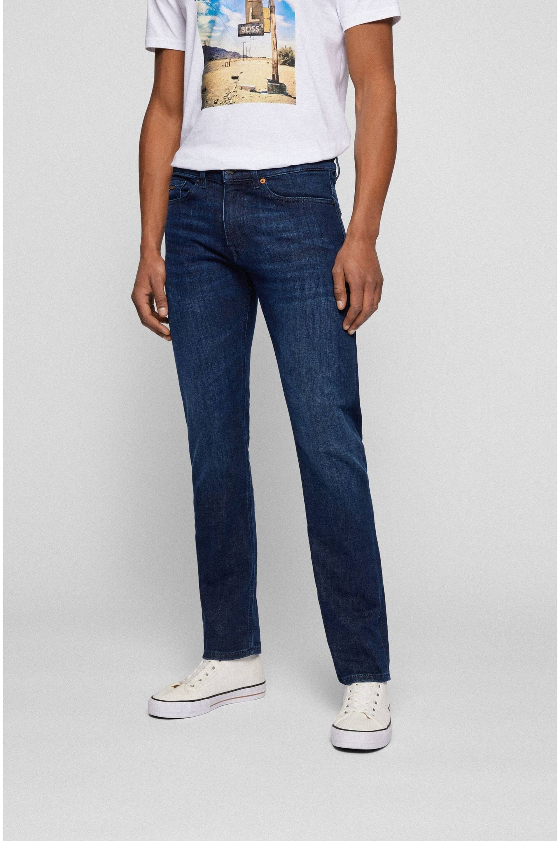 BOSS Dark Blue Slim Fit Comfort Stretch Denim Jeans - Image 1 of 5