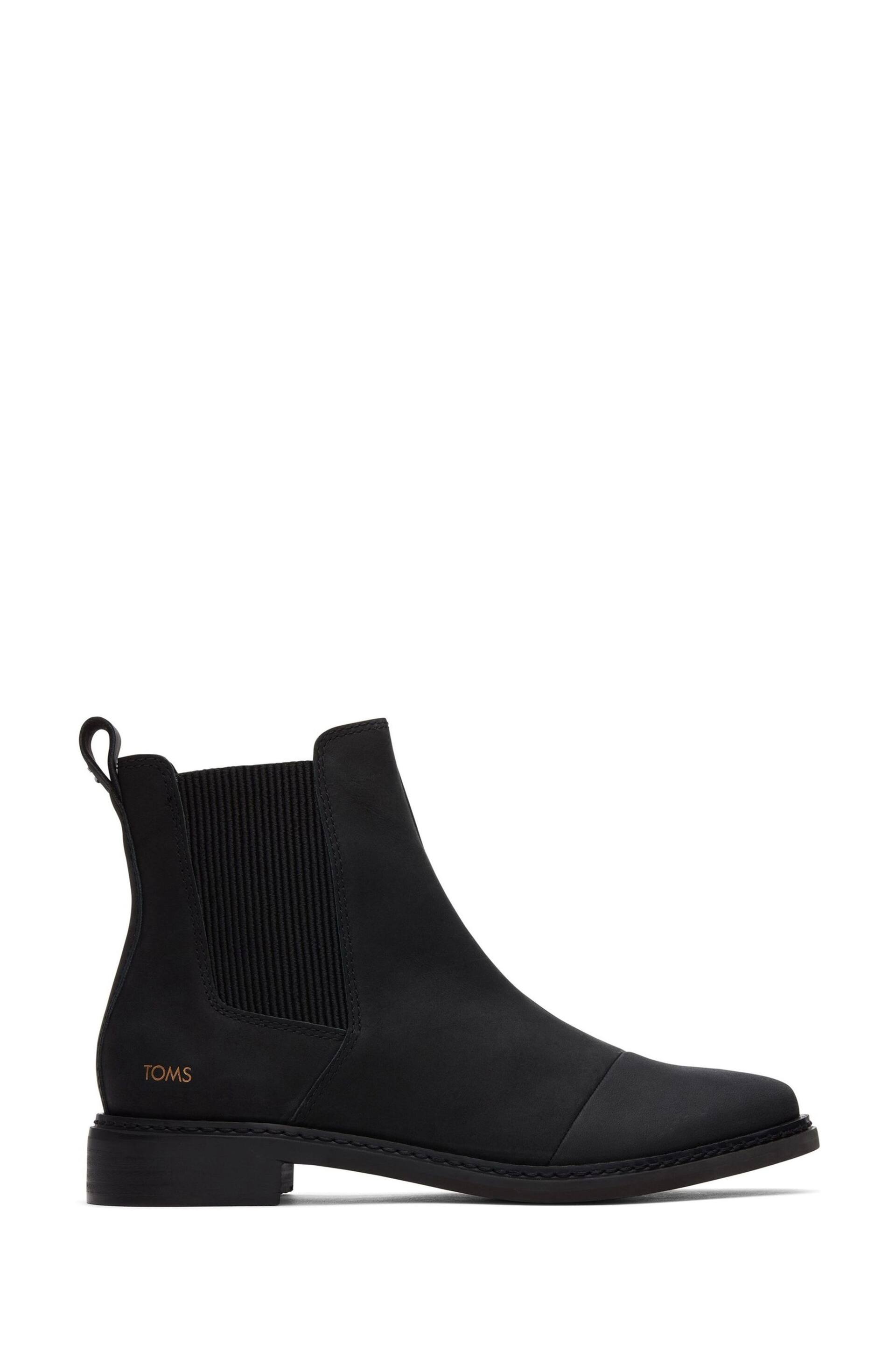 TOMS Charlie Black Leather Chelsea Boots - Image 2 of 11