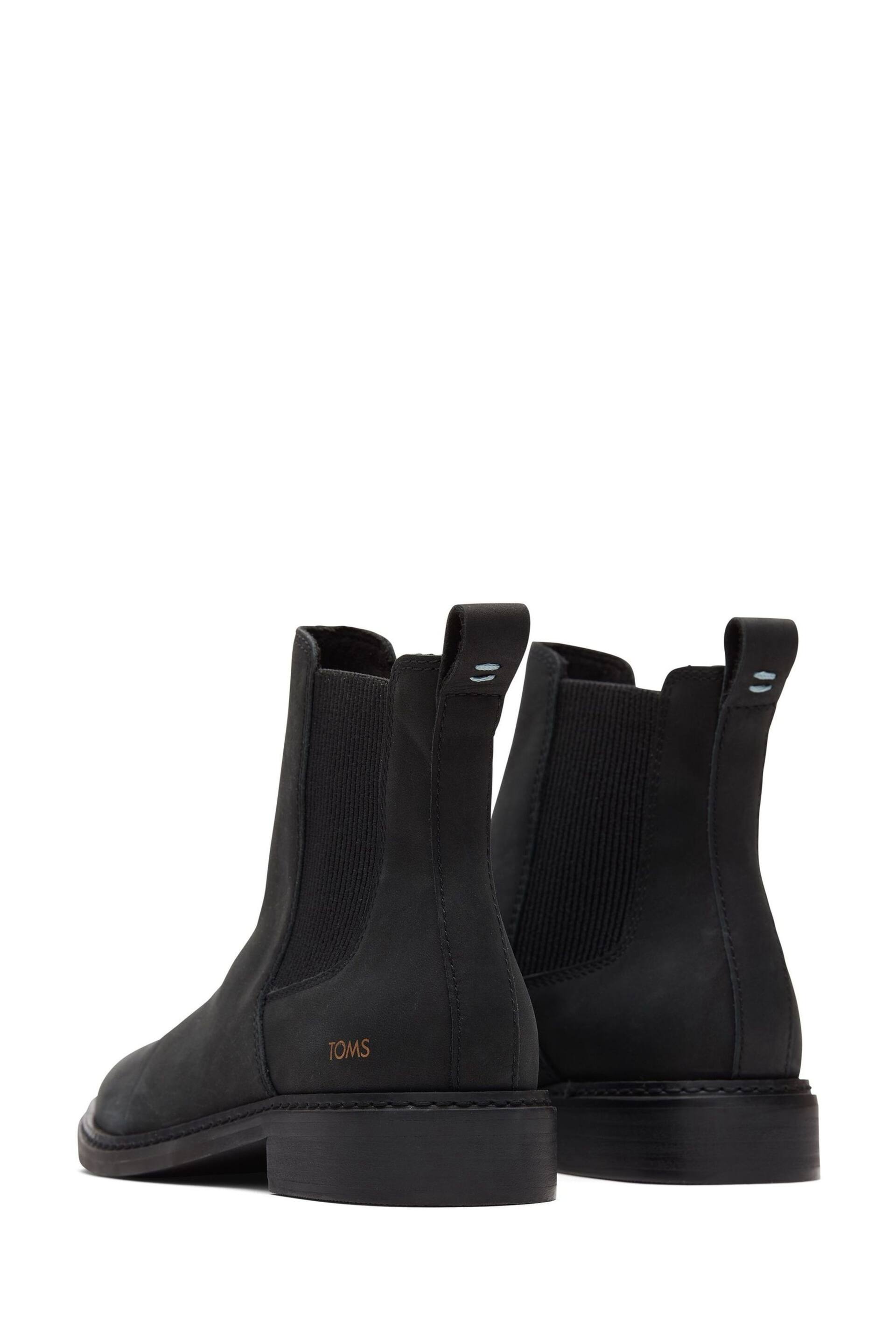 TOMS Charlie Black Leather Chelsea Boots - Image 3 of 11