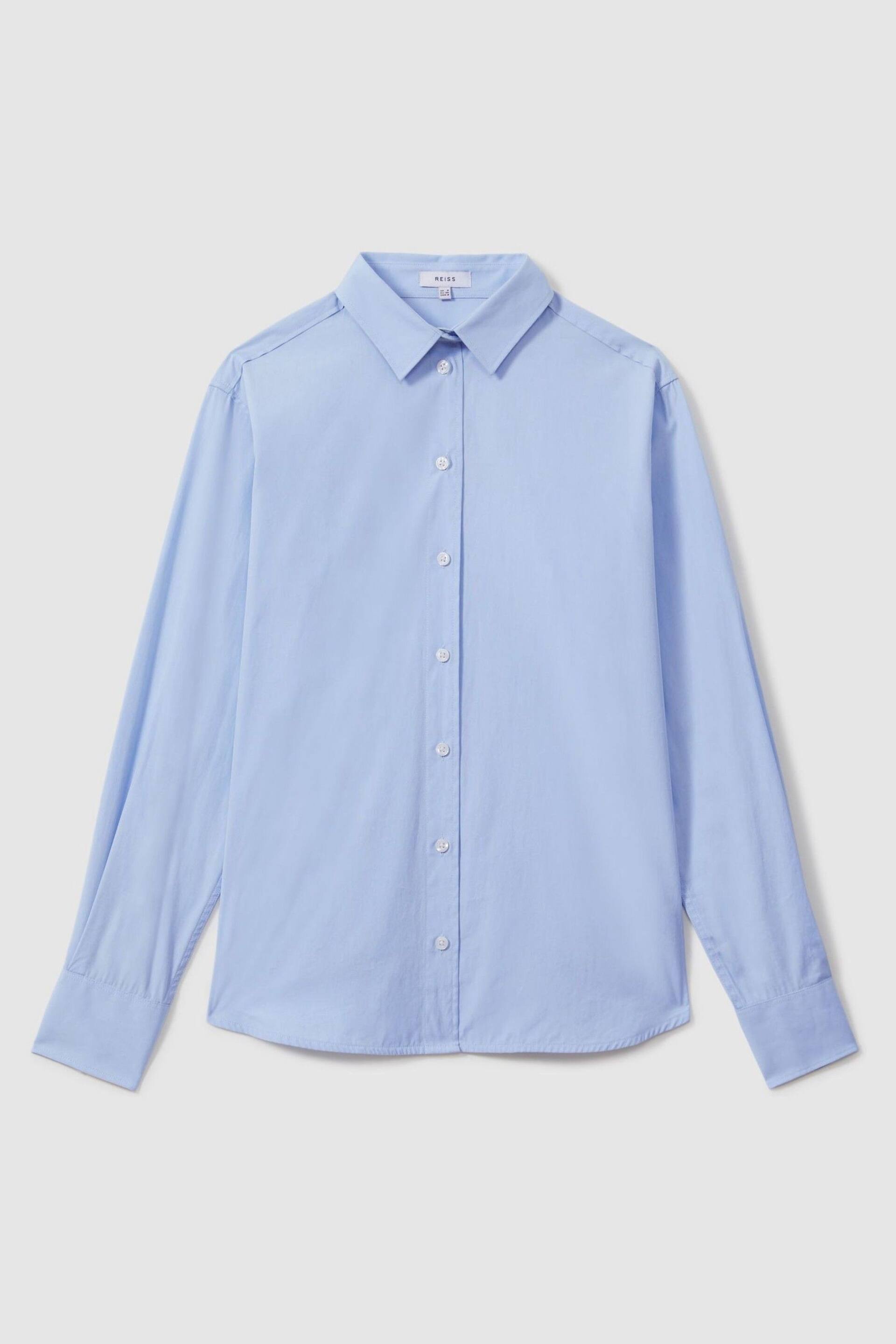 Reiss Blue Jenny Cotton Poplin Shirt - Image 2 of 7