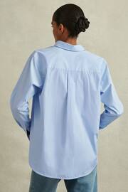 Reiss Blue Jenny Cotton Poplin Shirt - Image 5 of 7