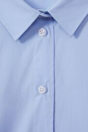 Reiss Blue Jenny Cotton Poplin Shirt - Image 6 of 7