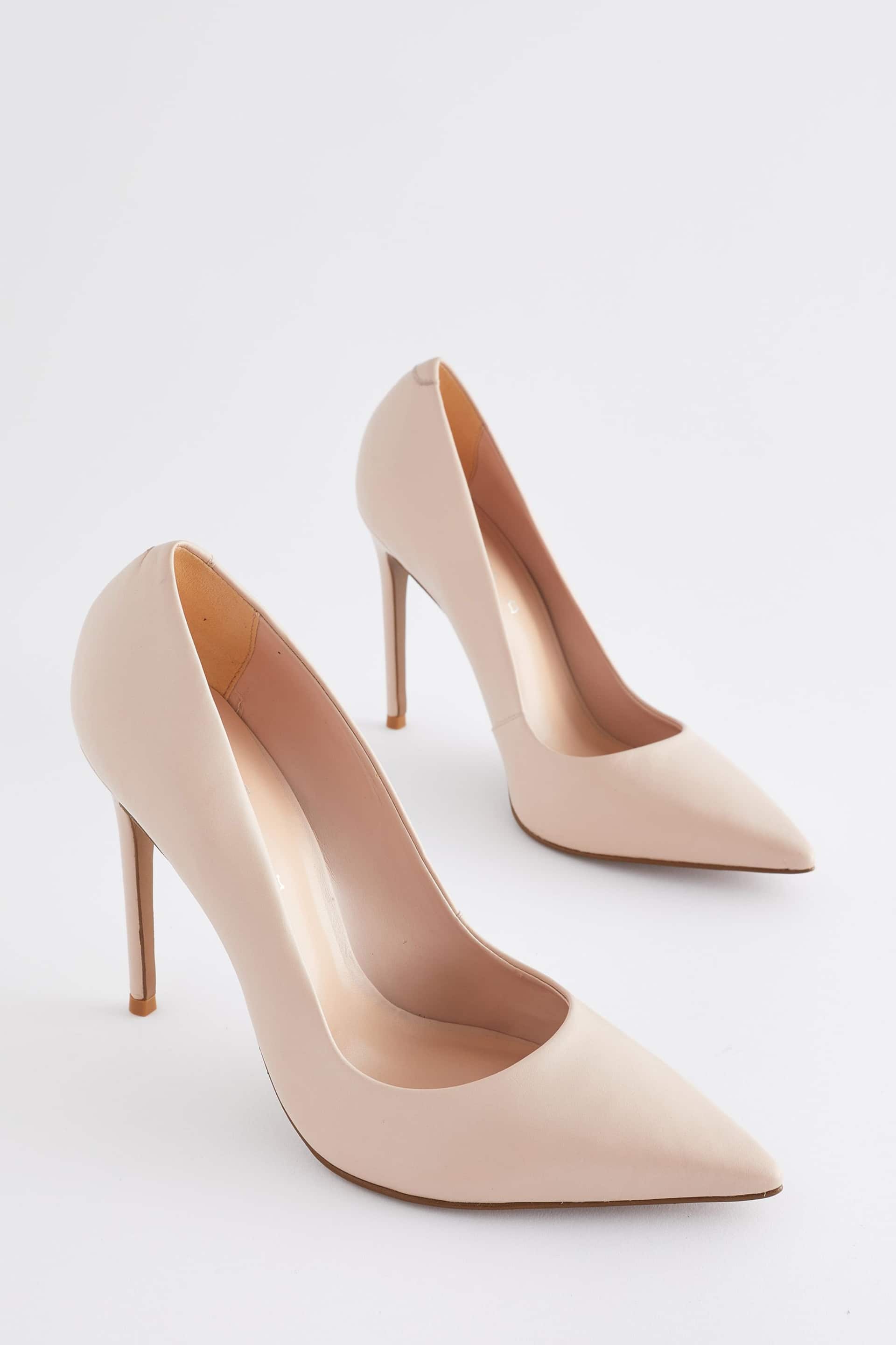 Nude Pink Signature Leather Court Shoes - Image 4 of 7