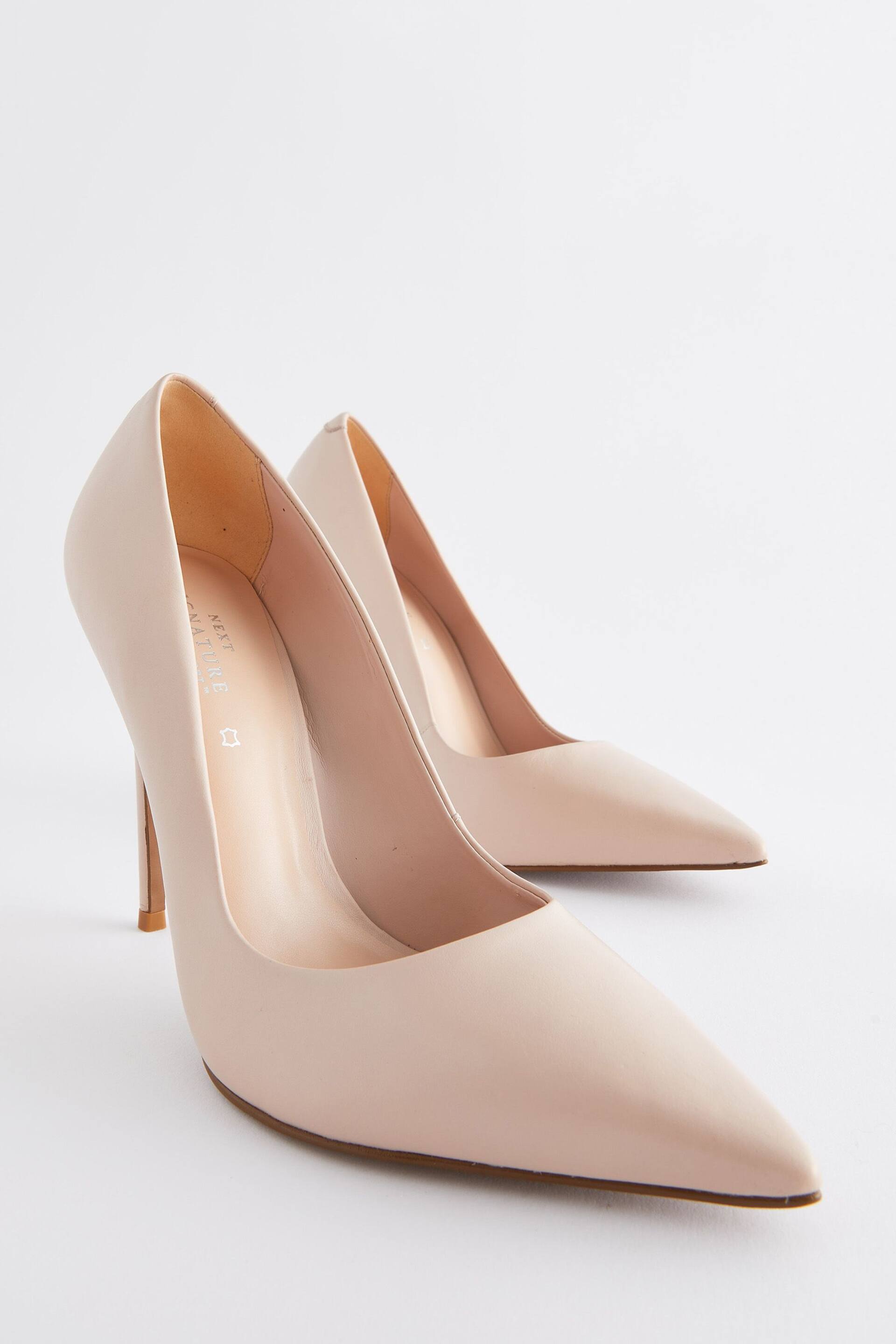 Nude Pink Signature Leather Court Shoes - Image 5 of 7