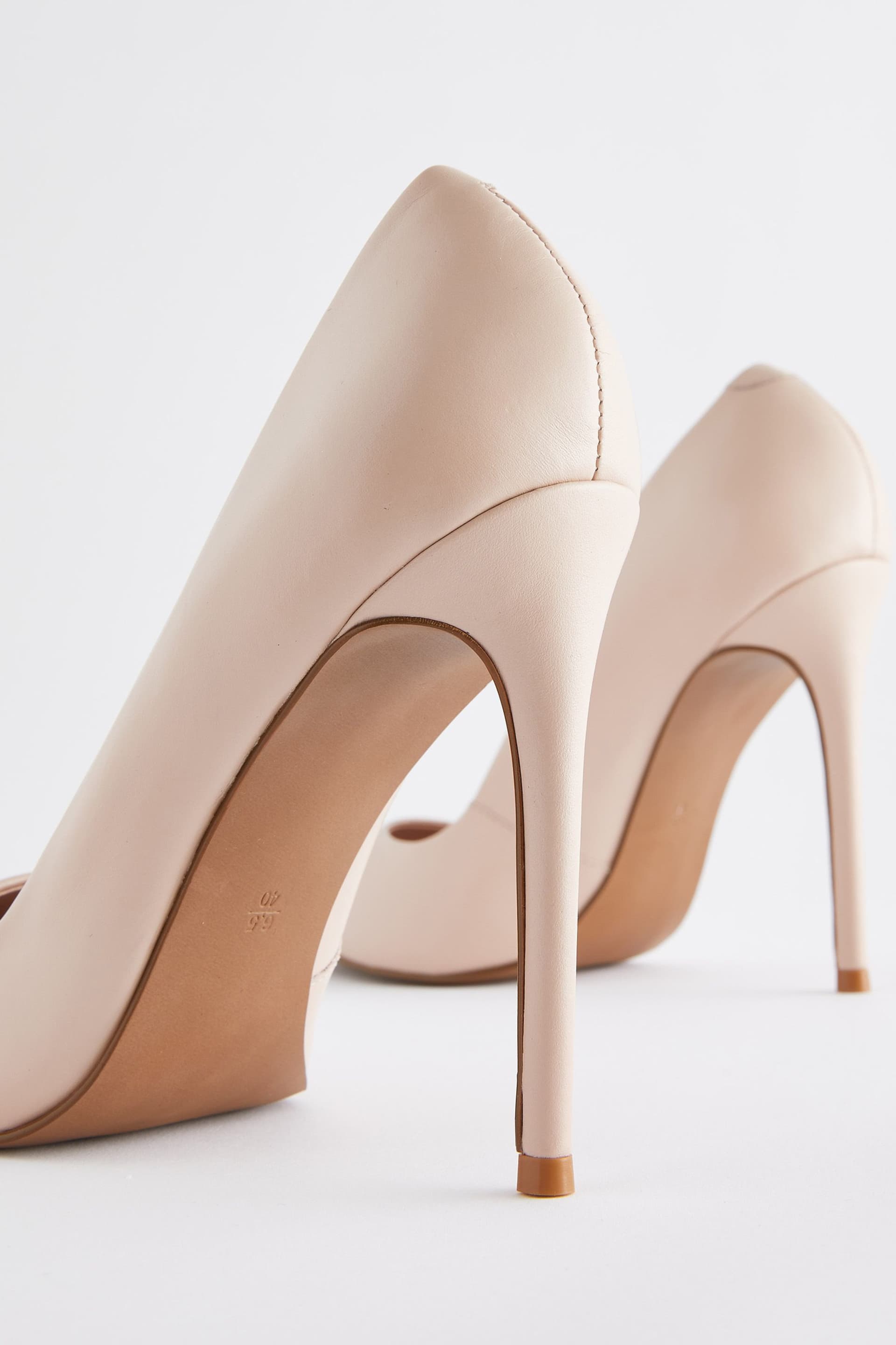 Nude Pink Signature Leather Court Shoes - Image 6 of 7