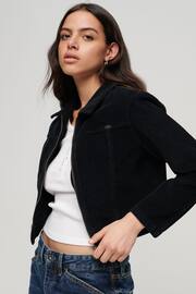 Superdry Black Vintage Cropped Cord Jacket - Image 1 of 4