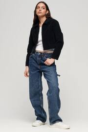 Superdry Black Vintage Cropped Cord Jacket - Image 2 of 4