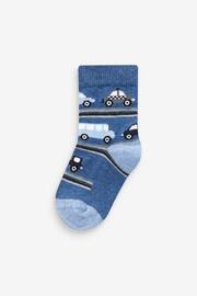 Blue Stripes/Transport Cotton Rich Socks 7 Pack - Image 2 of 8
