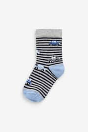 Blue Stripes/Transport Cotton Rich Socks 7 Pack - Image 5 of 8