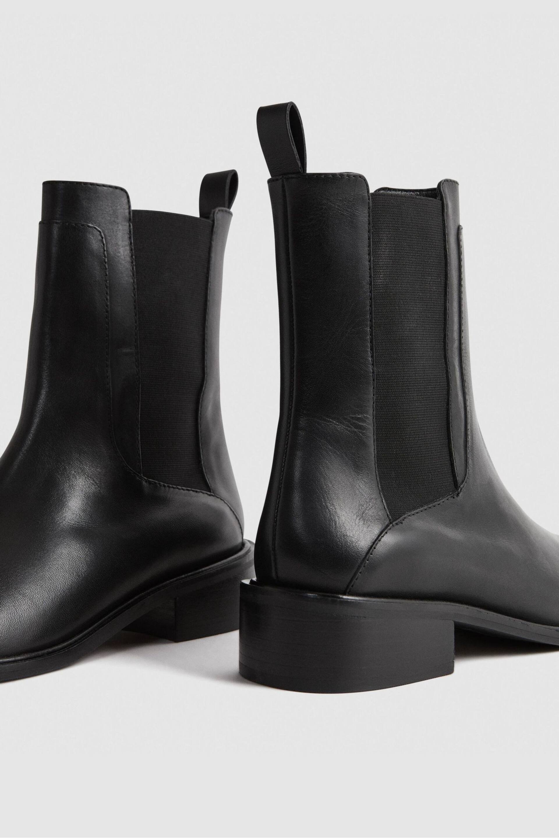Reiss Black Willow Leather Chelsea Boots - Image 5 of 5