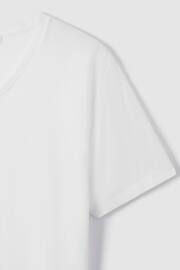 Reiss White Dayton Cotton V-Neck T-Shirt - Image 5 of 8