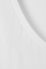 Reiss White Dayton Cotton V-Neck T-Shirt - Image 6 of 8