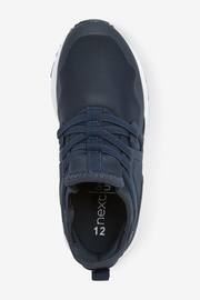 Navy Blue Mesh Elastic Lace Trainers - Image 3 of 5